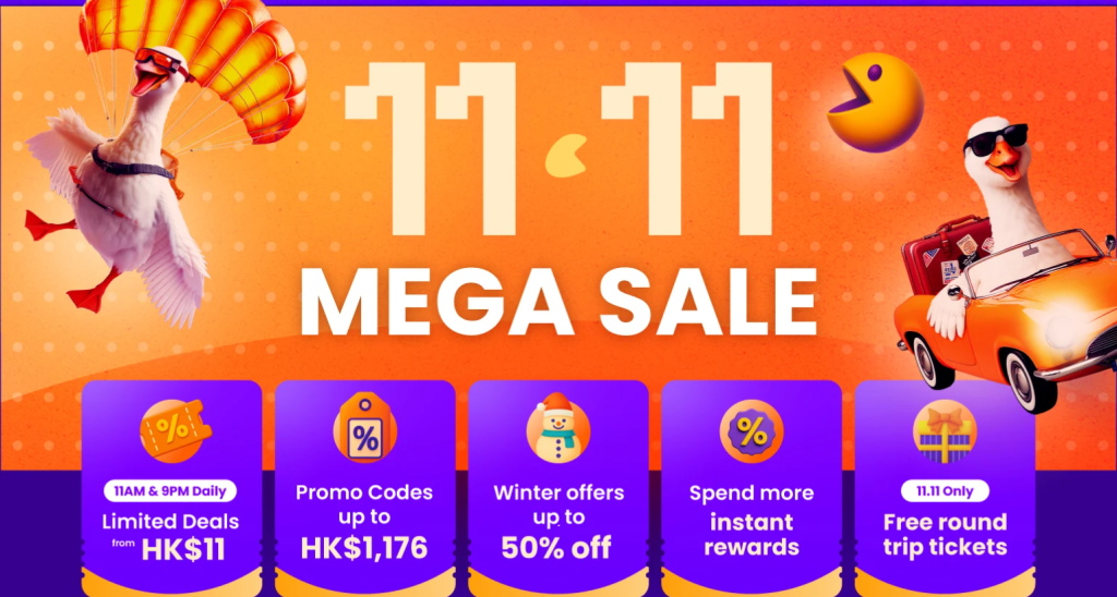 Klook 11.11 Singles' Day Sale