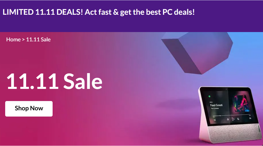 Lenovo 11.11 Sale Hong Kong